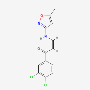 molecular formula C13H10Cl2N2O2 B5344181 1-(3,4-dichlorophenyl)-3-[(5-methyl-3-isoxazolyl)amino]-2-propen-1-one 