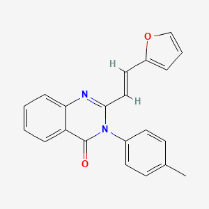 molecular formula C21H16N2O2 B5344186 2-[(1E)-2-(FURAN-2-YL)ETHENYL]-3-(4-METHYLPHENYL)-3,4-DIHYDROQUINAZOLIN-4-ONE 