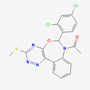 7-acetyl-6-(2,4-dichlorophenyl)-3-(methylthio)-6,7-dihydro[1,2,4]triazino[5,6-d][3,1]benzoxazepine