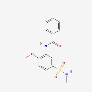 N-[2-methoxy-5-(methylsulfamoyl)phenyl]-4-methylbenzamide