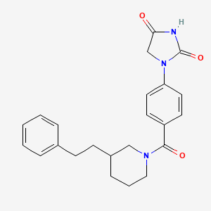 1-(4-{[3-(2-phenylethyl)-1-piperidinyl]carbonyl}phenyl)-2,4-imidazolidinedione