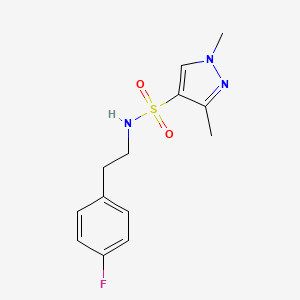 N-(4-fluorophenethyl)-1,3-dimethyl-1H-pyrazole-4-sulfonamide