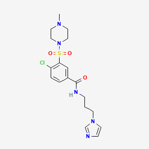 4-chloro-N-[3-(1H-imidazol-1-yl)propyl]-3-[(4-methyl-1-piperazinyl)sulfonyl]benzamide