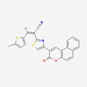 molecular formula C24H14N2O2S2 B5344403 3-(5-methyl-2-thienyl)-2-[4-(3-oxo-3H-benzo[f]chromen-2-yl)-1,3-thiazol-2-yl]acrylonitrile 