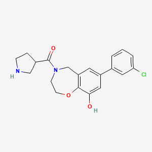 7-(3-chlorophenyl)-4-(3-pyrrolidinylcarbonyl)-2,3,4,5-tetrahydro-1,4-benzoxazepin-9-ol hydrochloride