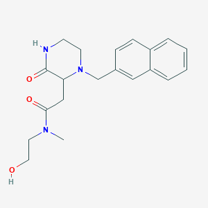 N-(2-hydroxyethyl)-N-methyl-2-[1-(2-naphthylmethyl)-3-oxo-2-piperazinyl]acetamide