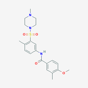 4-methoxy-3-methyl-N-{4-methyl-3-[(4-methyl-1-piperazinyl)sulfonyl]phenyl}benzamide