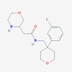 N-{[4-(3-fluorophenyl)tetrahydro-2H-pyran-4-yl]methyl}-2-(3-morpholinyl)acetamide hydrochloride