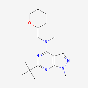 6-tert-butyl-N,1-dimethyl-N-(tetrahydro-2H-pyran-2-ylmethyl)-1H-pyrazolo[3,4-d]pyrimidin-4-amine