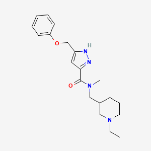 N-[(1-ethylpiperidin-3-yl)methyl]-N-methyl-5-(phenoxymethyl)-1H-pyrazole-3-carboxamide