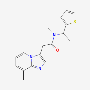 N-methyl-2-(8-methylimidazo[1,2-a]pyridin-3-yl)-N-[1-(2-thienyl)ethyl]acetamide