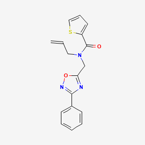 N-allyl-N-[(3-phenyl-1,2,4-oxadiazol-5-yl)methyl]thiophene-2-carboxamide