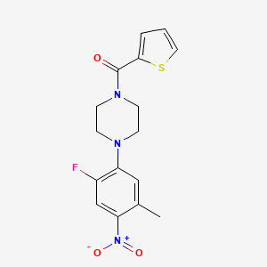 [4-(2-Fluoro-5-methyl-4-nitrophenyl)piperazin-1-yl](thiophen-2-yl)methanone