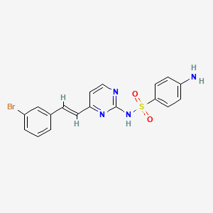 molecular formula C18H15BrN4O2S B5344829 4-AMINO-N-{4-[(1E)-2-(3-BROMOPHENYL)ETHENYL]PYRIMIDIN-2-YL}BENZENE-1-SULFONAMIDE 