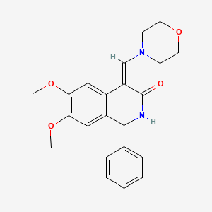 6,7-dimethoxy-4-(4-morpholinylmethylene)-1-phenyl-1,4-dihydro-3(2H)-isoquinolinone