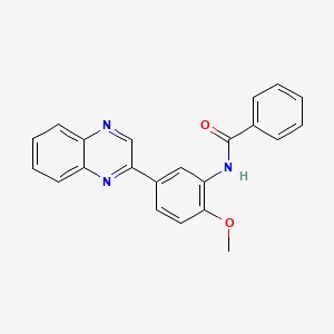 N~1~-[2-Methoxy-5-(2-quinoxalinyl)phenyl]benzamide