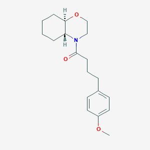 (4aR*,8aR*)-4-[4-(4-methoxyphenyl)butanoyl]octahydro-2H-1,4-benzoxazine