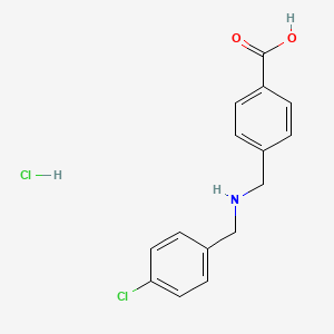 4-[[(4-Chlorophenyl)methylamino]methyl]benzoic acid;hydrochloride