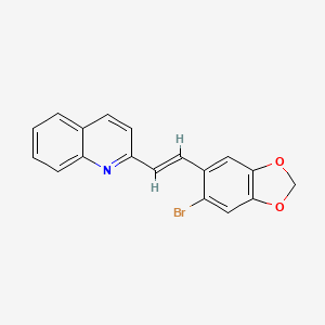 2-[2-(6-bromo-1,3-benzodioxol-5-yl)vinyl]quinoline