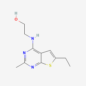 2-[(6-ethyl-2-methylthieno[2,3-d]pyrimidin-4-yl)amino]ethanol