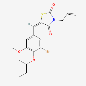 (5E)-5-[3-bromo-4-(butan-2-yloxy)-5-methoxybenzylidene]-3-(prop-2-en-1-yl)-1,3-thiazolidine-2,4-dione