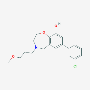 7-(3-chlorophenyl)-4-(3-methoxypropyl)-2,3,4,5-tetrahydro-1,4-benzoxazepin-9-ol