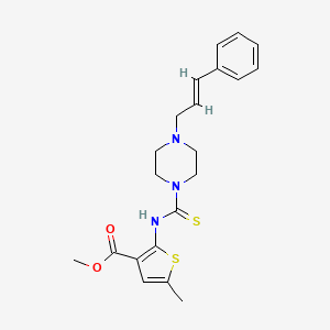 methyl 5-methyl-2-({[4-(3-phenyl-2-propen-1-yl)-1-piperazinyl]carbonothioyl}amino)-3-thiophenecarboxylate