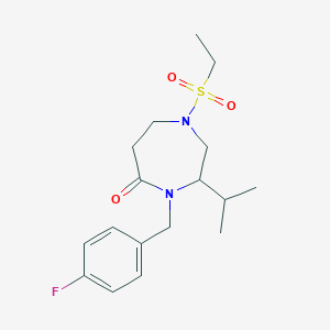 1-(ethylsulfonyl)-4-(4-fluorobenzyl)-3-isopropyl-1,4-diazepan-5-one