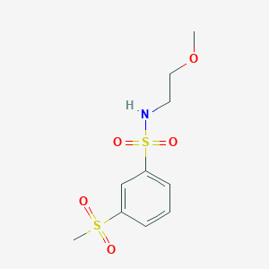 N-(2-methoxyethyl)-3-methylsulfonylbenzenesulfonamide