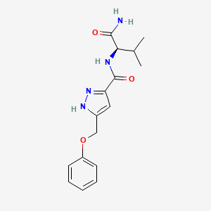 N-[(1R)-1-(aminocarbonyl)-2-methylpropyl]-5-(phenoxymethyl)-1H-pyrazole-3-carboxamide