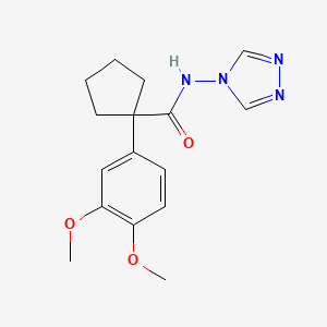 1-(3,4-dimethoxyphenyl)-N-4H-1,2,4-triazol-4-ylcyclopentanecarboxamide