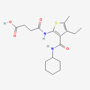 4-({3-[(cyclohexylamino)carbonyl]-4-ethyl-5-methyl-2-thienyl}amino)-4-oxobutanoic acid