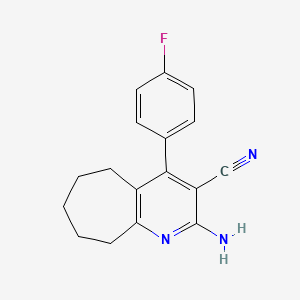 2-amino-4-(4-fluorophenyl)-6,7,8,9-tetrahydro-5H-cyclohepta[b]pyridine-3-carbonitrile