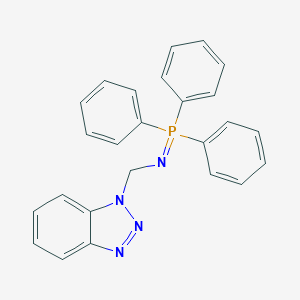 molecular formula C25H21N4P B053471 N-(三苯基膦亚烷基)-1H-苯并三唑-1-甲胺 CAS No. 124316-00-3