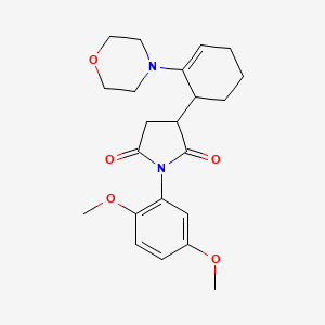 1-(2,5-Dimethoxyphenyl)-3-(2-morpholin-4-ylcyclohex-2-enyl)azolidine-2,5-dione