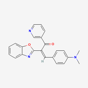 (2Z)-2-(1,3-benzoxazol-2-yl)-3-[4-(dimethylamino)phenyl]-1-(pyridin-3-yl)prop-2-en-1-one