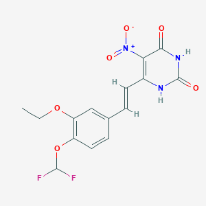 6-{2-[4-(difluoromethoxy)-3-ethoxyphenyl]vinyl}-5-nitro-2,4(1H,3H)-pyrimidinedione