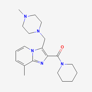 8-methyl-3-[(4-methylpiperazin-1-yl)methyl]-2-(piperidin-1-ylcarbonyl)imidazo[1,2-a]pyridine