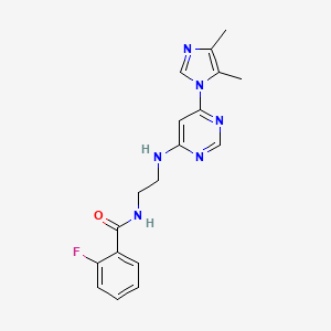 N-(2-{[6-(4,5-dimethyl-1H-imidazol-1-yl)-4-pyrimidinyl]amino}ethyl)-2-fluorobenzamide