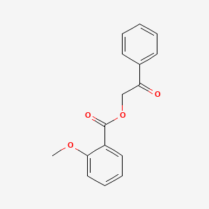 molecular formula C16H14O4 B5347980 2-Methoxybenzoic acid phenacyl ester 