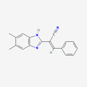 (2E)-2-(5,6-dimethyl-1H-benzimidazol-2-yl)-3-phenylprop-2-enenitrile