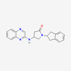 1-(2,3-dihydro-1H-inden-2-yl)-4-(quinoxalin-2-ylamino)pyrrolidin-2-one