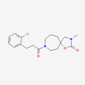 8-[3-(2-chlorophenyl)propanoyl]-3-methyl-1-oxa-3,8-diazaspiro[4.6]undecan-2-one