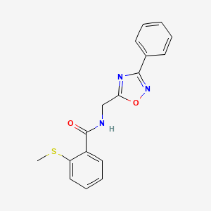 2-(methylthio)-N-[(3-phenyl-1,2,4-oxadiazol-5-yl)methyl]benzamide