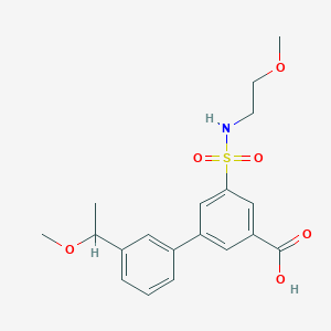 3'-(1-methoxyethyl)-5-{[(2-methoxyethyl)amino]sulfonyl}biphenyl-3-carboxylic acid