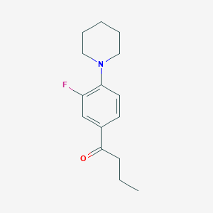 1-[3-fluoro-4-(1-piperidinyl)phenyl]-1-butanone