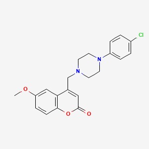 4-{[4-(4-chlorophenyl)piperazin-1-yl]methyl}-6-methoxy-2H-chromen-2-one