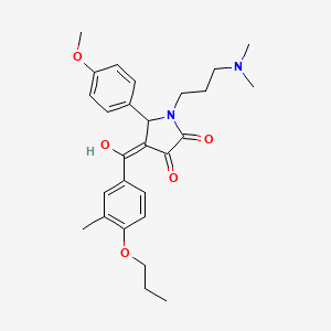 1-[3-(dimethylamino)propyl]-3-hydroxy-5-(4-methoxyphenyl)-4-(3-methyl-4-propoxybenzoyl)-1,5-dihydro-2H-pyrrol-2-one