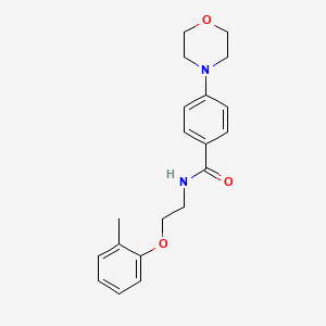 molecular formula C20H24N2O3 B5348954 N-[2-(2-methylphenoxy)ethyl]-4-(4-morpholinyl)benzamide 