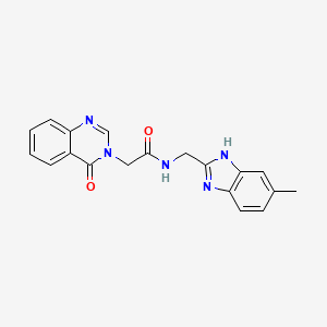 N-[(5-methyl-1H-benzimidazol-2-yl)methyl]-2-(4-oxoquinazolin-3(4H)-yl)acetamide